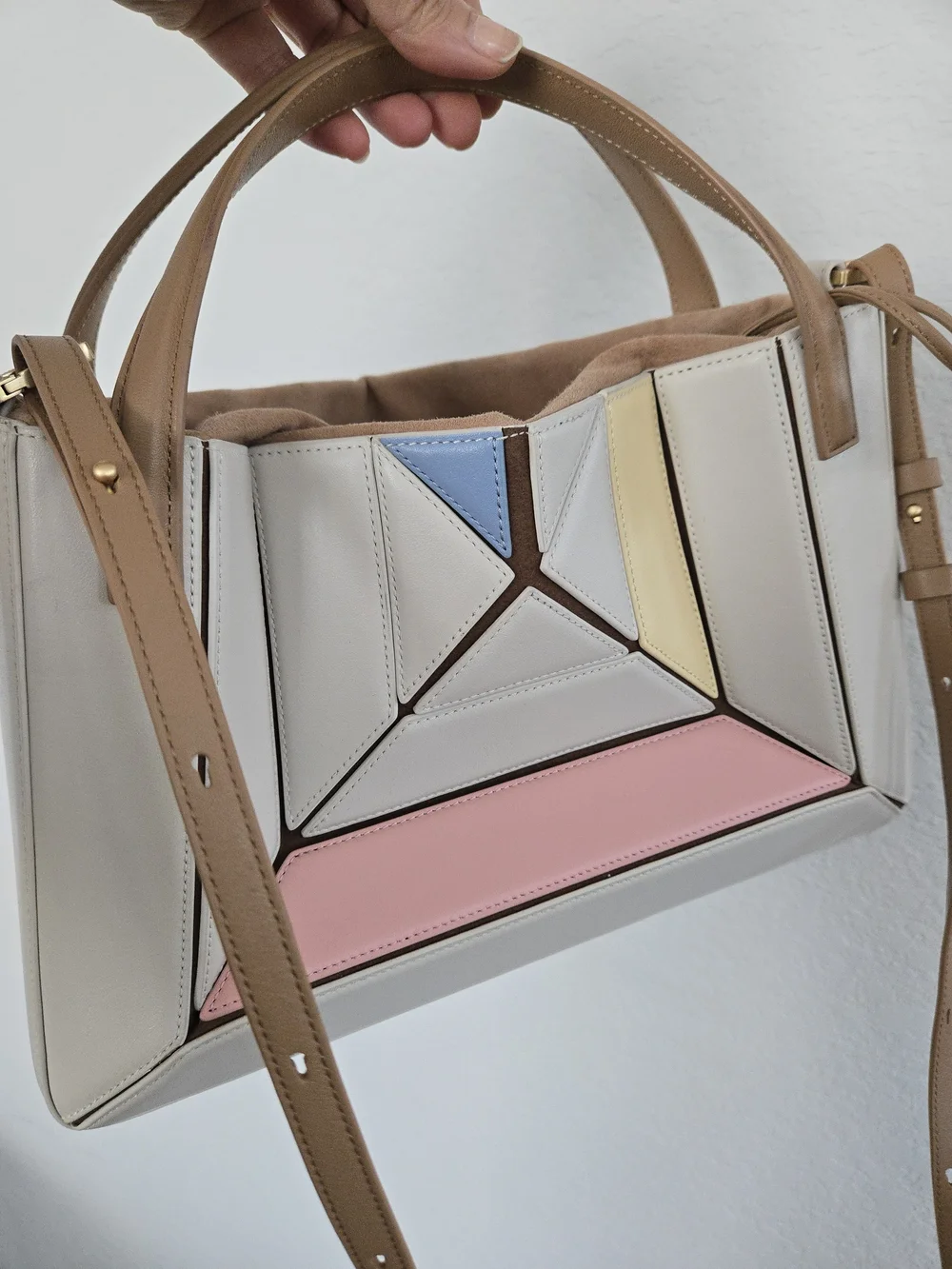 MLOUYE SERA TOTE PASTEL MULTICOLOR PUZZLE BAG